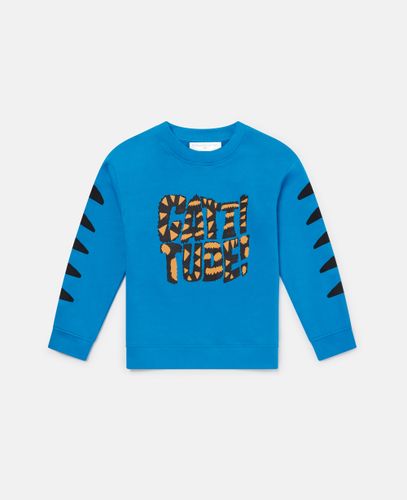 Cat Graphic Sweatshirt, , Size: 10 - Stella McCartney - Modalova