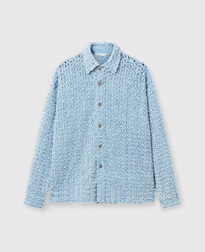 Camicia Oversize in Denim Bouclé, Donna, , Taglia: S - Stella McCartney - Modalova