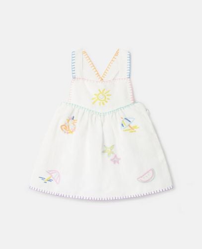 Summer Doodles Embroidery Pinafore Dress, Woman, , Size: 3m - Stella McCartney - Modalova