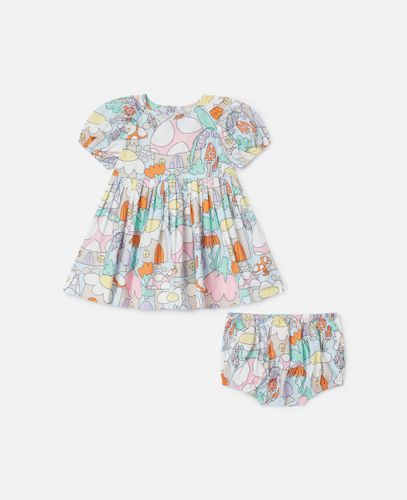 Woodland Print Short Sleeve Dress and Bloomers Set, Woman, , Size: 9m - Stella McCartney - Modalova