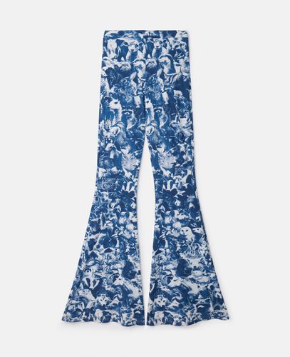 Animal Forest Print Flared Jeans, Woman, , Size: M - Stella McCartney - Modalova