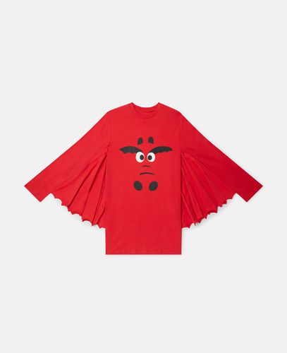 Cape-Kleid aus Jersey mit Year of the Dragon"-Motiv, Frau, , Größe: 5 - Stella McCartney - Modalova