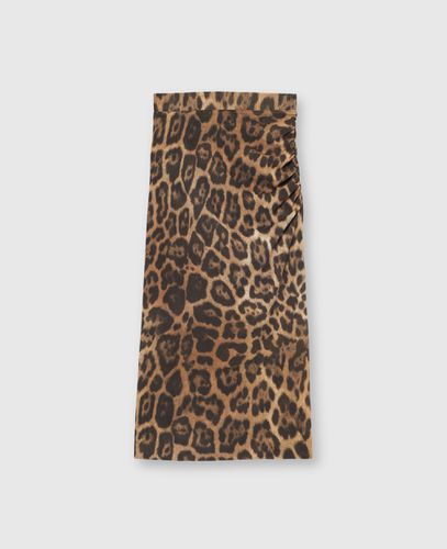 Leopard Mid-Rise Midi Skirt, Donna, , Taglia: L - Stella McCartney - Modalova