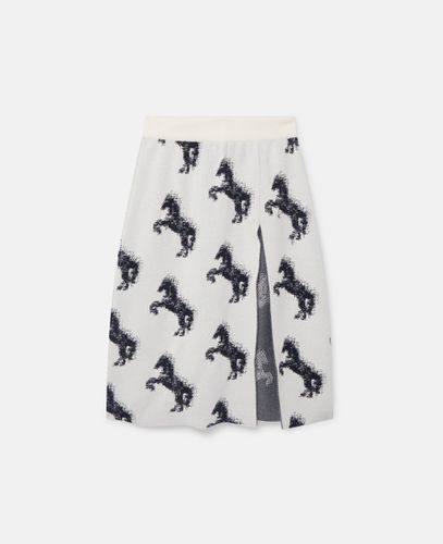 Pixel Horse Jacquard Skirt, Woman, , Size: M - Stella McCartney - Modalova