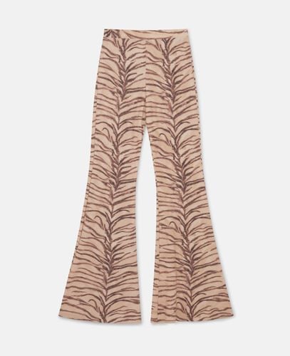 Pantaloni Svasati a Vita Alta con Stampa Tigre, Donna, , Taglia: M - Stella McCartney - Modalova