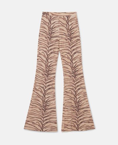 Pantaloni Svasati a Vita Alta con Stampa Tigre, Donna, , Taglia: XS - Stella McCartney - Modalova