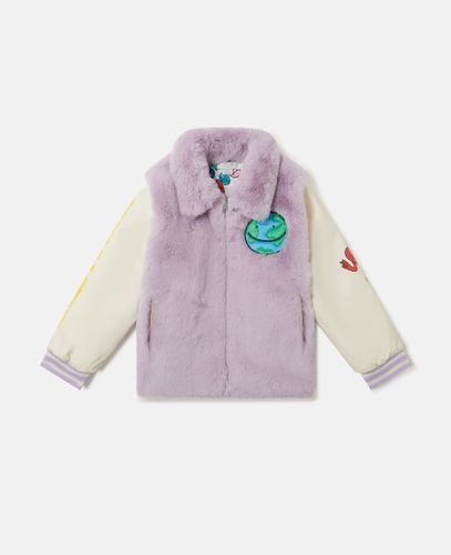 Earth Friends Graphic Plush Teddy Jacket, , Size: 3 - Stella McCartney - Modalova