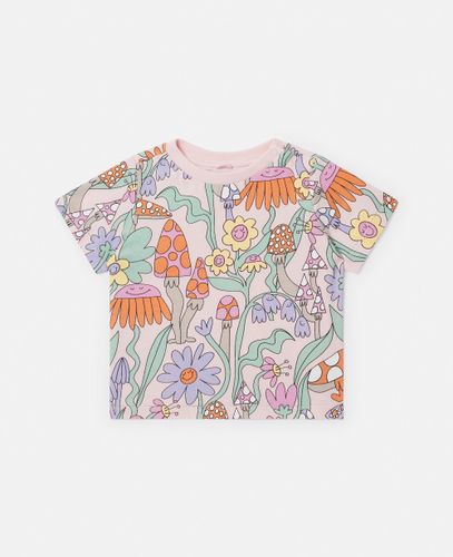 Woodland Print Crewneck T-Shirt, , Size: 24m - Stella McCartney - Modalova