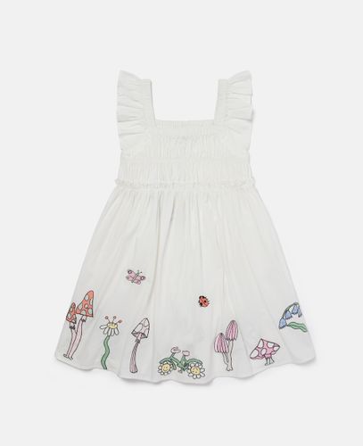 Woodland Friends Pleated Cap-Sleeve Dress, , Size: 6 - Stella McCartney - Modalova