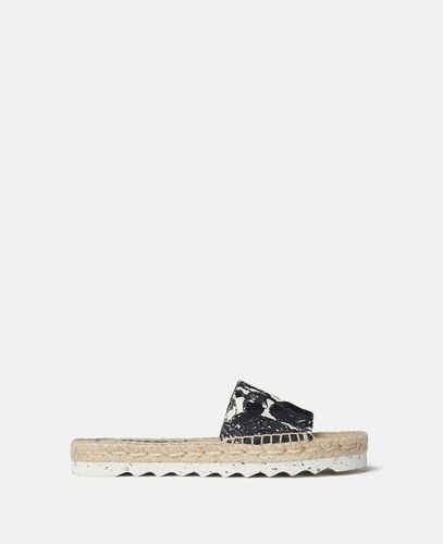 Slider espadrillas con falena ricamata Gaia, Donna, /Écru, Taglia: 39 - Stella McCartney - Modalova