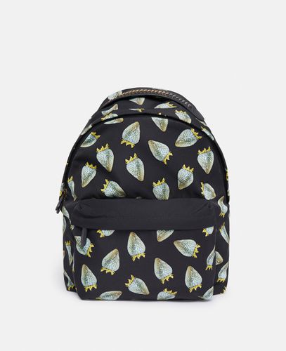 Rucksack aus regeneriertem Nylon mit Erdbeer-Print, Frau - Stella McCartney - Modalova