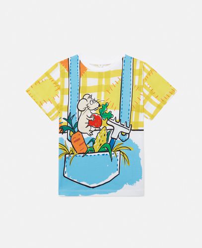 Farmyard Print Short-Sleeve T-Shirt, Woman, , Size: 5 - Stella McCartney - Modalova