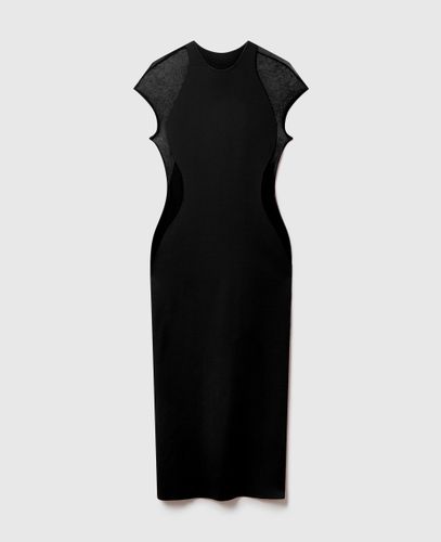 Kurzärmeliges Miracle Kleid aus kompaktem Gewebe, Frau, , Größe: L - Stella McCartney - Modalova