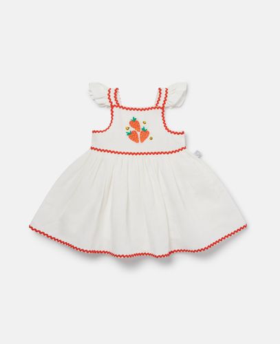 Strawberry Embroidered Cap-Sleeve Dress, , Size: 18m - Stella McCartney - Modalova