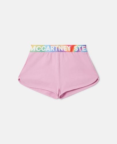 Logo Tape Shorts, Donna, , Taglia: 14 - Stella McCartney - Modalova