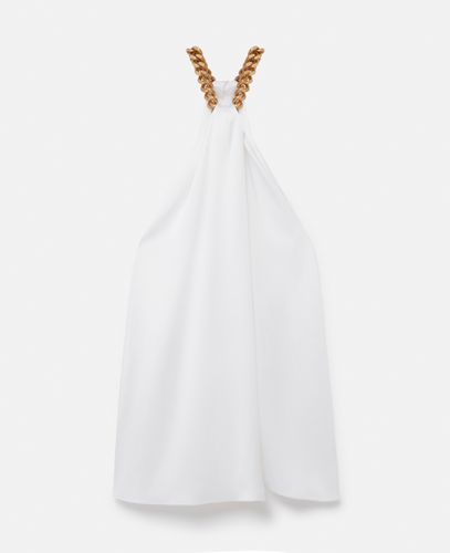 Top aus Satin mit Kette und Neckholder, Frau, , Größe: 40 - Stella McCartney - Modalova