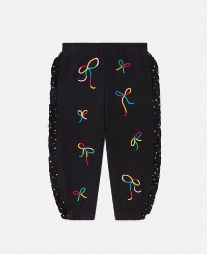 Jogginghose mit Schleifen-Print und Rueschen, Frau, , Größe: 8 - Stella McCartney - Modalova