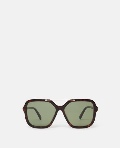 Oversized Square Metal Bar Sunglasses, Woman - Stella McCartney - Modalova