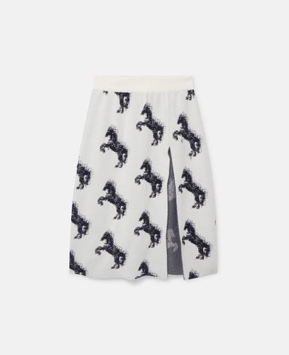 Pixel Horse Jacquard Skirt, Woman, , Size: S - Stella McCartney - Modalova