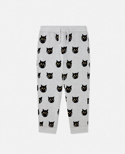 Jogginghose mit schaurigem Katzen-Motiv, Frau, , Größe: 4 - Stella McCartney - Modalova