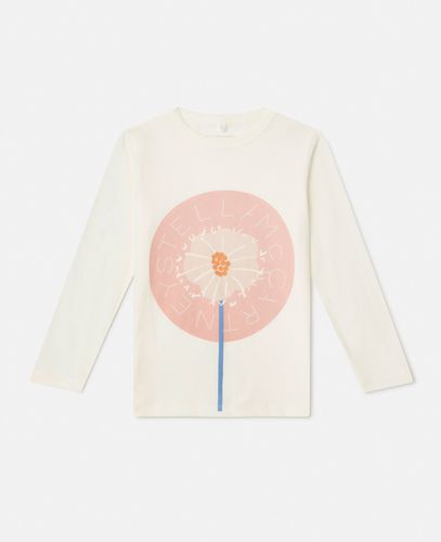 Langarm-T-Shirt mit Blumen-Motiv, Frau, , Größe: 3 - Stella McCartney - Modalova