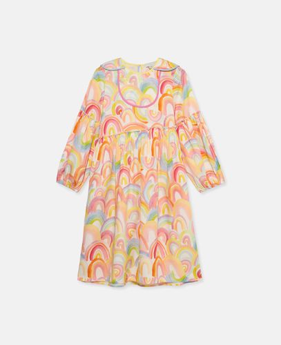 Watercolour Rainbow Print Skater Dress, Woman, , Size: 14h - Stella McCartney - Modalova