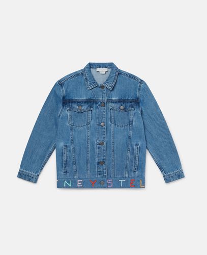 Moniker Embroidered Denim Jacket, , Size: 10 - Stella McCartney - Modalova