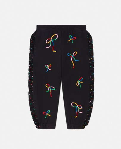 Jogginghose mit Schleifen-Print und Rueschen, Frau, , Größe: 5 - Stella McCartney - Modalova