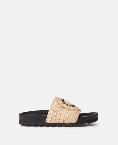 Sandali Elyse con Logo in Rafia, Donna, , Taglia: 41 - Stella McCartney - Modalova