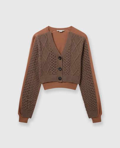 Cardigan Corto Ibrido, Donna, , Taglia: L - Stella McCartney - Modalova