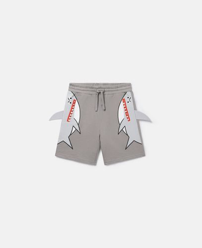 Double Shark Motif Jersey Shorts, Donna, , Taglia: 12 - Stella McCartney - Modalova