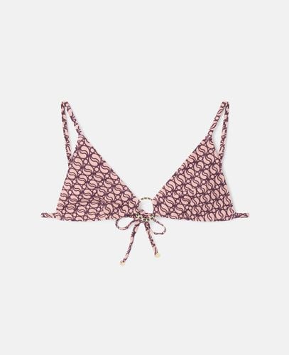 S-Wave Print Triangle Bikini Top, Woman, /, Size: L - Stella McCartney - Modalova