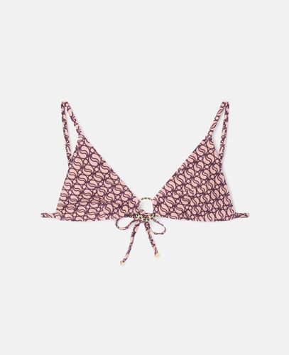 S-Wave Print Triangle Bikini Top, Woman, /, Size: XS - Stella McCartney - Modalova