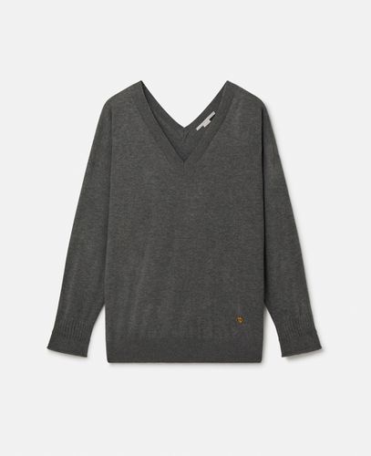 Stella Iconics Pullover mit V Ausschnitt, Frau, , Größe: S - Stella McCartney - Modalova