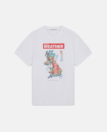 T Shirt Wetter mit Hotfix Kristallen, Frau, , Größe: XS - Stella McCartney - Modalova