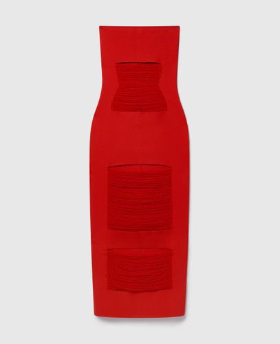 Strapless Shredded Compact Knit Maxi Dress, Woman, , Size: XS - Stella McCartney - Modalova
