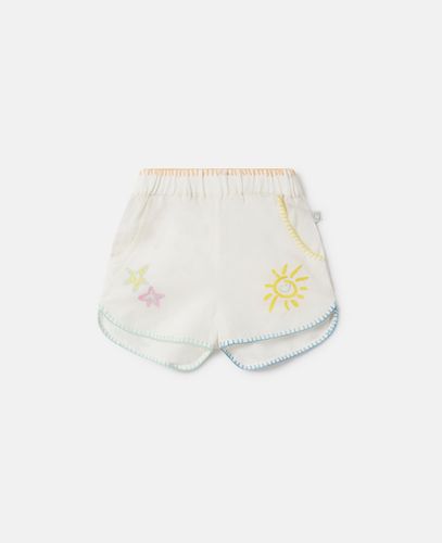 Summer Doodles Embroidery Shorts, Donna, , Taglia: 9m - Stella McCartney - Modalova