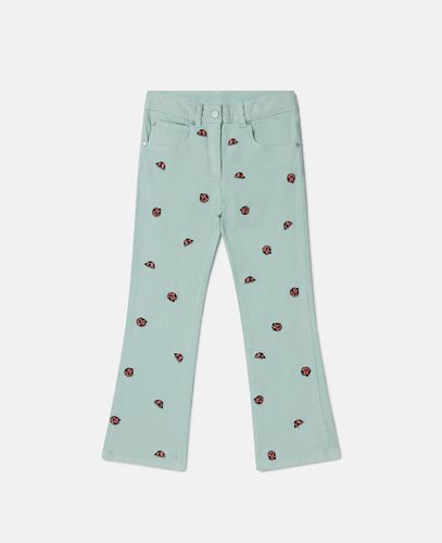 Jeans in denim a gamba dritta coccinella, Donna, , Taglia: 10 - Stella McCartney - Modalova