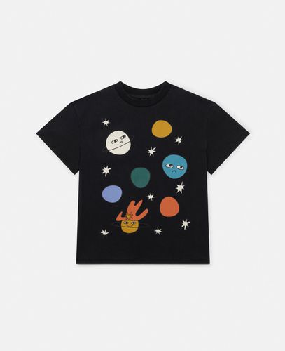 T-Shirt mit Weltraum-Grafik, Frau, , Größe: 4 - Stella McCartney - Modalova