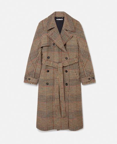 Cappotto Lungo in Tweed con Cintura, Donna, , Taglia: 38 - Stella McCartney - Modalova