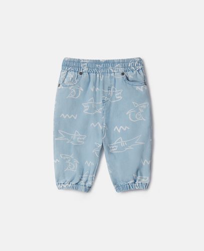 Shark Print Baby Jeans, Donna, , Taglia: 18m - Stella McCartney - Modalova