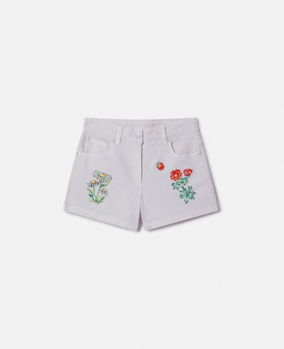 Flower Embroidered Shorts, Woman, , Size: 4 - Stella McCartney - Modalova