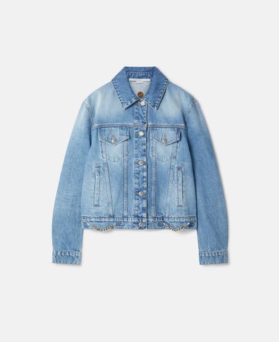 Falabella Jeansjacke mit Kette in Light Washed-Optik, Frau, , Größe: L - Stella McCartney - Modalova