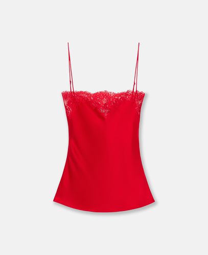 Top Senza Maniche in Pizzo e Satin, Donna, , Taglia: 40 - Stella McCartney - Modalova