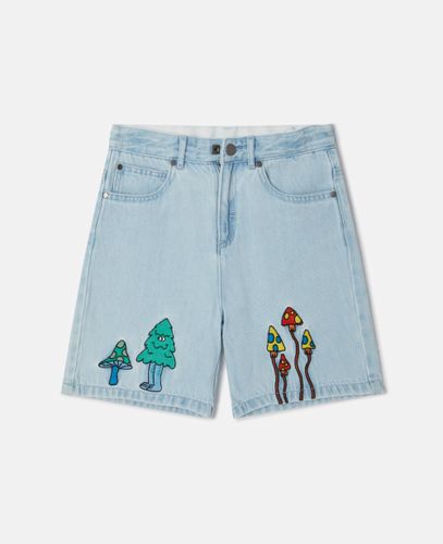 Woodland Friends Denim Shorts, , Size: 12 - Stella McCartney - Modalova