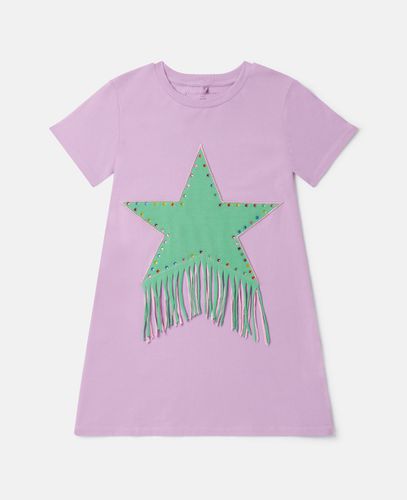 Abito T-shirt con stella con frange, Donna, , Taglia: 14h - Stella McCartney - Modalova
