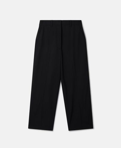 Pantaloni sartoriali cropped in lana, Donna, , Taglia: 44 - Stella McCartney - Modalova