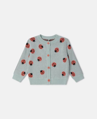 Cardigan girocollo in maglia coccinella, Donna, , Taglia: 12m - Stella McCartney - Modalova