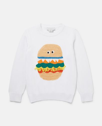 Maglione lavorato a maglia con intarsio Veggie Burger, Donna, , Taglia: 8 - Stella McCartney - Modalova