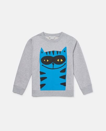 Felpa con Grafica Gatto, Donna, , Taglia: 12 - Stella McCartney - Modalova